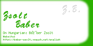 zsolt baber business card